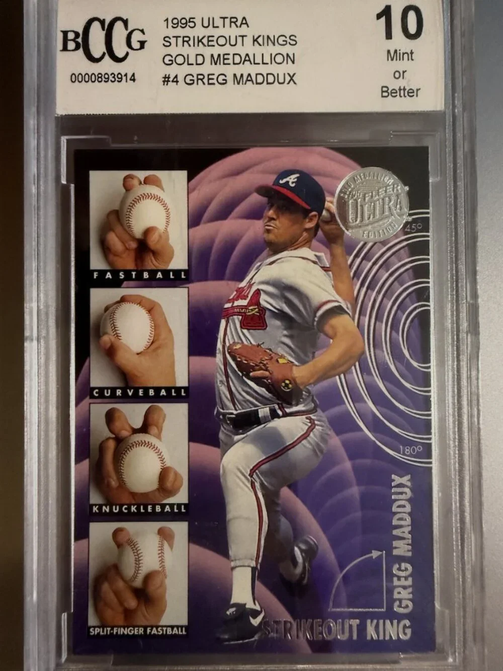 Greg Maddux #4 | 1995 Ultra Strikeout Kings | BCCG 10